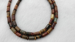 2strands 4-10mm Genuine Brown Lace Ocean Jasper stone Round rondelle abacus faceted grey coffee wood