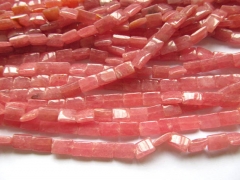 25%off-- 8x12mm 2strands genuine rhodochrosite gemstone rectangle ablong pink red jewelry beads