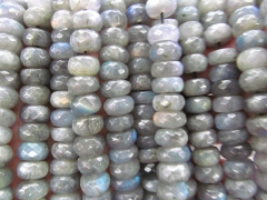 2strands  5x8mm genuine labradorite beads high quality rondelle abacus faceted blue jewelry b