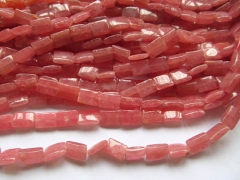 25%off-- 8x12mm 2strands genuine rhodochrosite gemstone rectangle ablong pink red jewelry beads