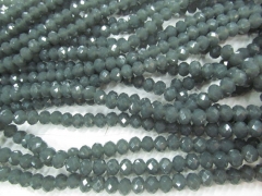 wholesale 5strands 4x6 5x8 6x10mm Crystal like czech bead Rondelle Abacus Faceted Dark grey gray bea