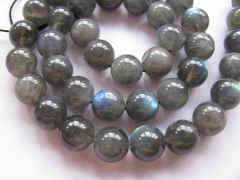 4-12mm genuine labradorite beads  16inch strand , round ball shiney blue jewelry bea