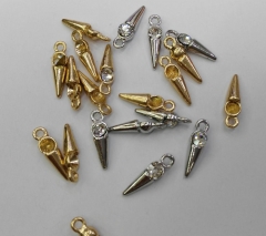 50pcs 20mm CZ Micro Pave Diamond Cubic Zirconia pave earrings Healing column sharp spikes Charms Pen