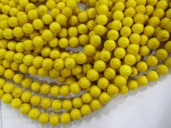 turquoise beads 2strands 2-20mm Turquoise stone Round Ball yellow assortment loose Bead