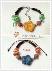 fashion bulk lava bracelet volcanic bead jewerly bracelet 12strands  8inch