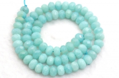 2x4 3x5 4x6 5x8mm full strandStunning blue amazonite faceted rondelle beads