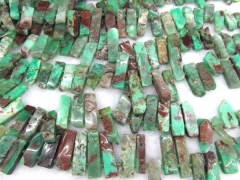 Natural chrysoprase Opal gems genuine Amazonite bead rectangle along column freeform necklace beads