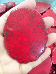 15-100mm  Hot Red Turquoise Stone Slab Freeform Blue Turquoise Cabochons pink red yellow blackTurquoise Jewelry turquoise pendant