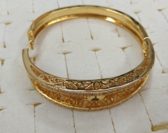 solid gold 18 K gold plated Diamond Crystal Pave bangle bracelet 1pcs