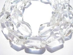 AA GRADE genuine rock crystal beads natural clear white rock quartz nuggets freeform faceted beads 10-25mm 16inch