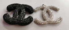 large 2inch 50mm  Diamond Crystal  Pave Earrings symbol Pendant -Earrings-Ring   Charm beads  pendant