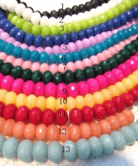 16x12mm Jade Gems Rondelle Abacus Faceted Teal Blue Hot red Lime Green jade necklace