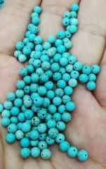 2mm/3mm/4mm/6mm/8mm/10mm/12mm Turquoise Bead, - Natural Blue Turquoise  stone bead 16inch for jewelry making