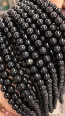 16inch rare Natural Shungite set wholesale  round natural beads 6mm 8mm 10mm  12mm for shungite bracelet-necklace-earrings