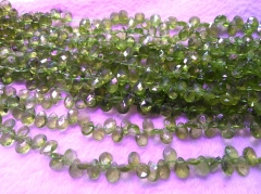 Real Peridot Beads, Natural Peridot Plain Drop Briolettes, teardrop Peridot Necklace 16inch 4-10mm
