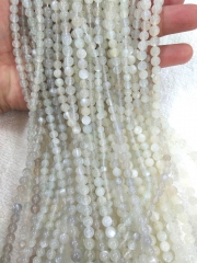 16inch strand Genuine moonstone gemstone round ball Grey Spacer Beads Handmade 4-12mm