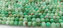 Full strand 16" Rare Quality Translucent Australian Chrysoprase Round Bead 4-8mm Natural Green Gemstone  for bracelet-necklace