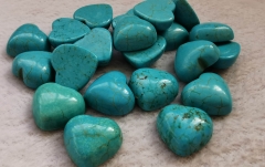 12mm to 30mm  Turquoise Cabochon, Love heart Turquoise stone, Black Matrix, Gemstone Cabochons 16inch