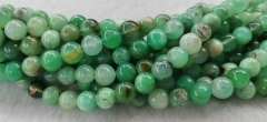 Full strand 16" Rare Quality Translucent Australian Chrysoprase Round Bead 4-8mm Natural Green Gemstone  for bracelet-necklace