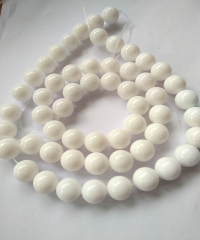 Genuien white jade -bone white  jade  Beads,round 4mm to 12mm,Jewelry Making For earrings-bracelet-necklace  16inch