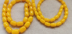 topaz yelow amber  jade jewelry barrel drum rice 10-14mm  loose beads Amber-green-cherry -pink-red- blue  Necklace 16inch