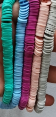380pcs Rainbow Heishi Bead, pastel African Vinyl Disc Connector Rainbow  Recycled Phono Records from Ghana  Vulcanite Heishi Beads -Necklace