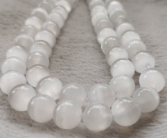 Natural Selenite jewelry flashy Round Size 4mm 6mm 8mm 10mm 12mm 16" Strand for bracelet-necklace-earring