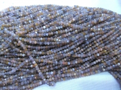 2x3mm Grey Oranger Mixed Sunstone Beads, heishi Rondelle Faceted Beads, Natural Gemstone Beads 16inch