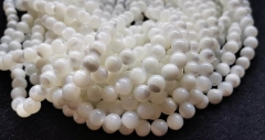 High quality  Genuine pearl shell Beads 2-10mm MOP Shell Beads,Flashy Brown White black Round Beads 16 inche for earrings-necklace-bracelet