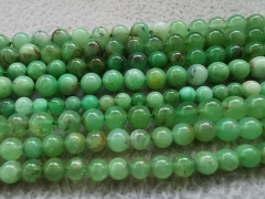 Natural Chrysoprase Beads-4-8mm Australian Green Chrysoprases smooth Gemstone Round Beads -16 Inch Full Strand