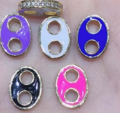 2pcs Pastel Color Enamel Soda Tab Charm Gold Soda Pull-tab Pendant Charm For Earring Bracelet Necklace Jewelry Making Supplies