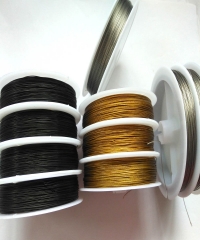 Wholesale 100m Beading Wire, 0.45mm Stainless Steel Cord, Tiger Tail Wire, Strong Corded Wire for Stringing Chunky Necklaces
