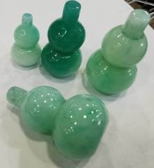 Drilled --Gourd shape nephrite bead high quality green jade bottle bead Pendant