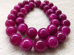 Rose Purple Cherry red jade CrystaL   round beads 16inch  6mm 8mm 10mm 12mm