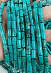 Rare 40pcs Tibetant Turquoise Bar Shape Bead 10x6mm 16 inch Strand for Jewelry Making  cube cylinder column bar beads, emperor loose beads