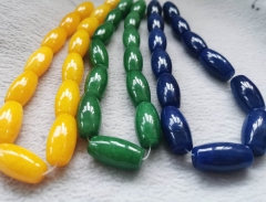 Amber yellow-green -lapis blue Sugilite purple red  jade jewelry barrel drum loose beads 10-30mmor jewelry making for bracelet-necklace