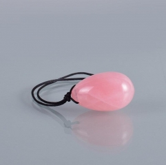 Rare Genuine  Rose Quartz Vaginal Massage Eggs Vaginal Drilled Yoni Egg Kegel Exerciser yoni egg women Yoga Pink quartz cabs
