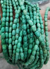 Rare 65pcs 4x6mm  Natural turquoise beads rice egg drop nuggets faceted loose beads 16inch
