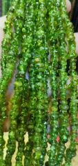 Full strands 16" Genuine Peridot Semiprecious Stone bamboo chip nugget beads for Bracelet Necklace 6-8mm